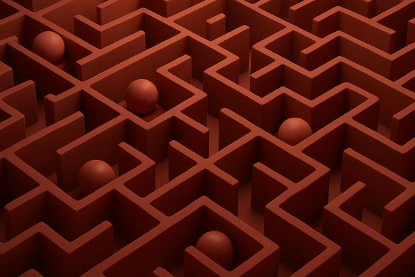 Imagen 3D de un laberinto.